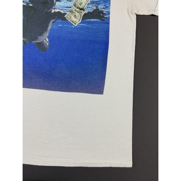 Vintage Y2K 2002 Nirvana Nevermind Band Tee Album Grunge Punk Tour Promo White - Picture 7 of 14